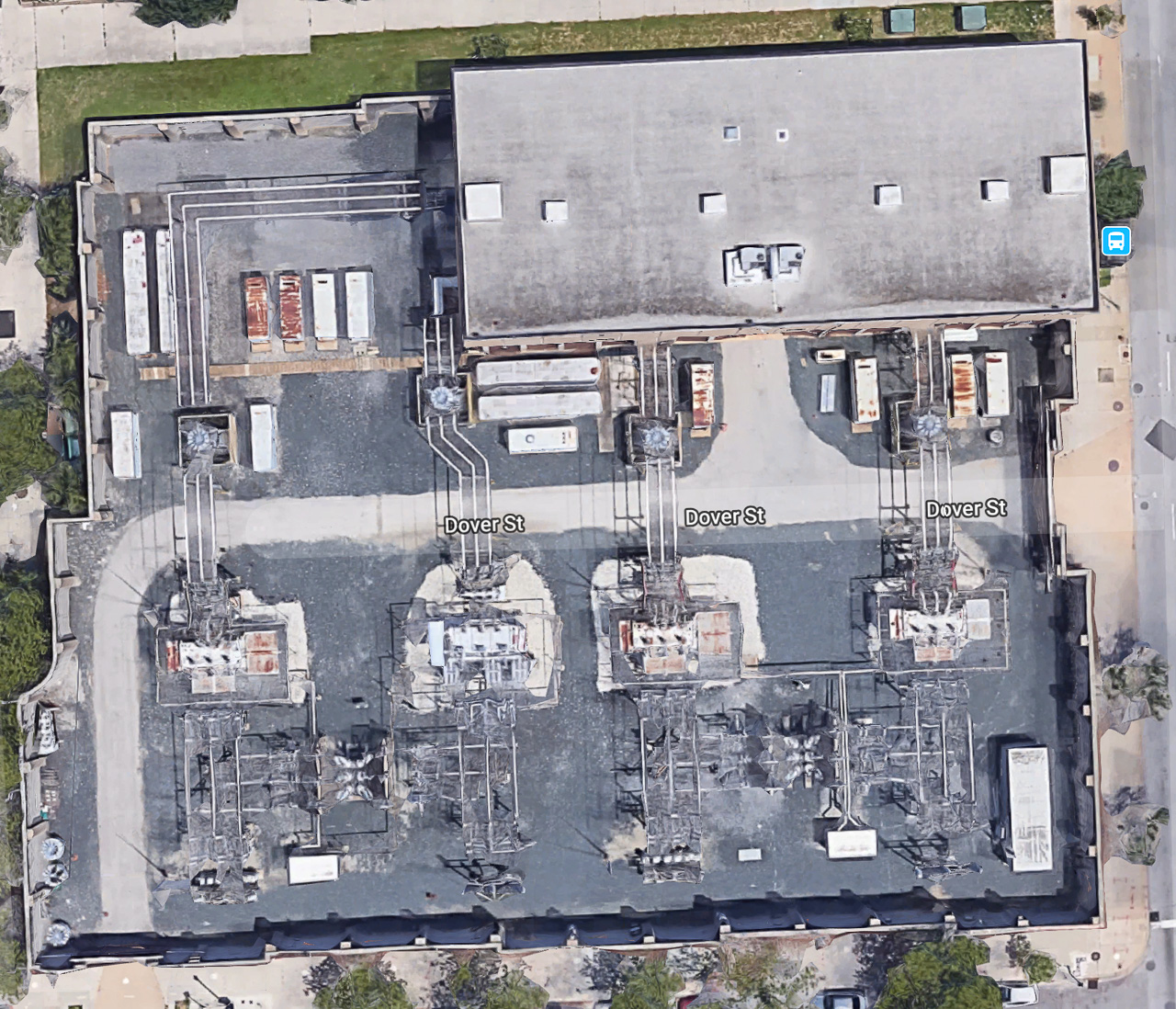 Google Maps view of Greene Street substation