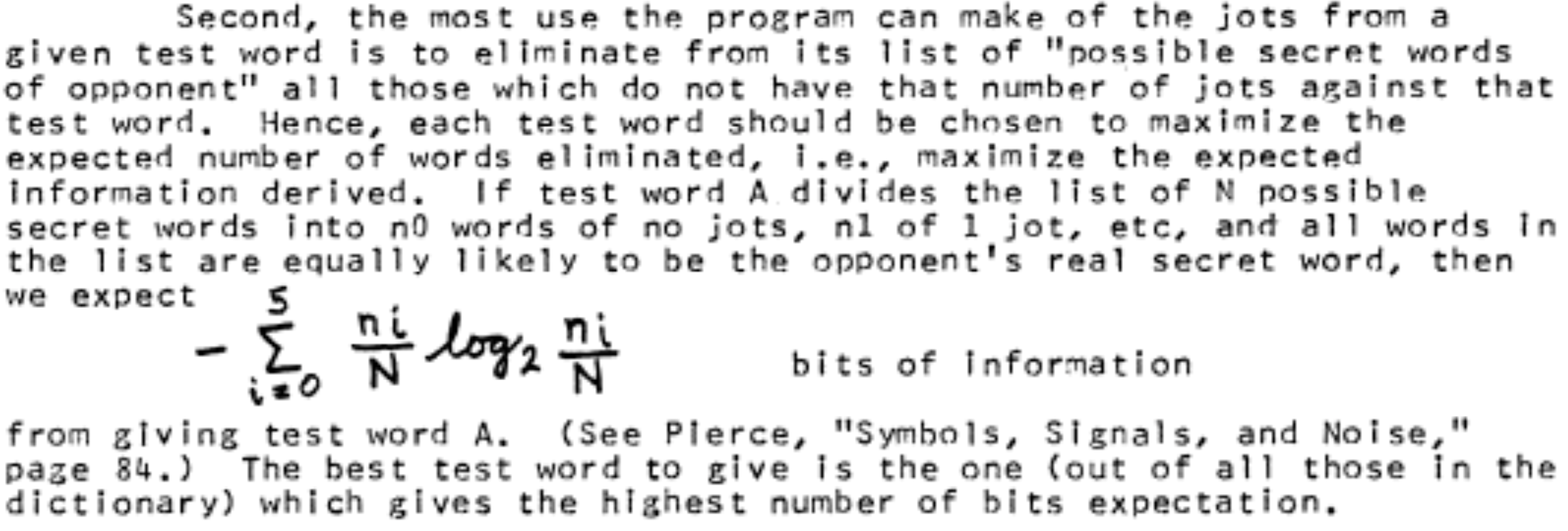 Beeler block quote on JOTTO